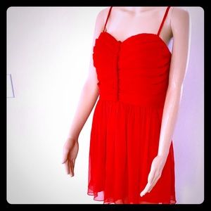 Red Tulle Mini Party Dress